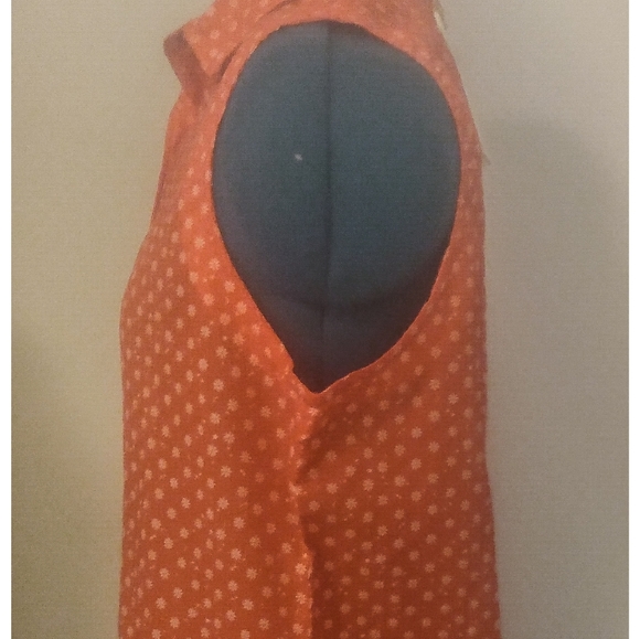 SUNKIST ORANGE POLKA DAISY BLOUSE - Picture 3 of 6